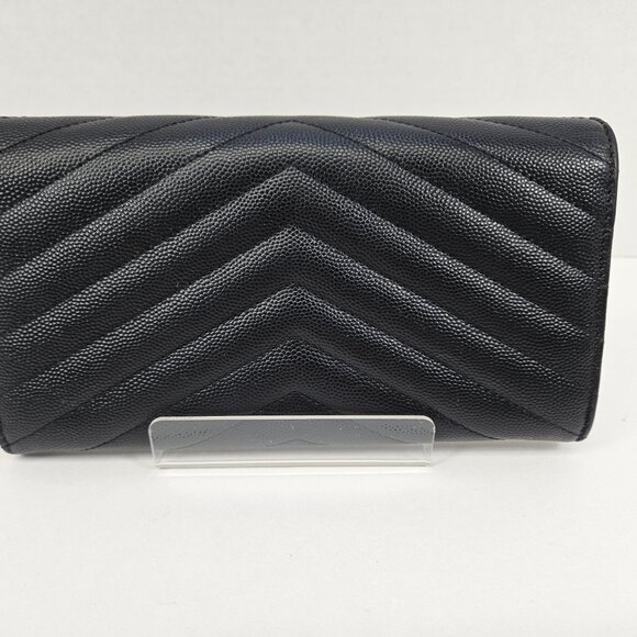 Yves Saint Laurent YSL Black Caviar Leather Wallet - Picture 6 of 16